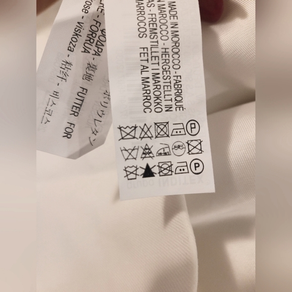 NWT ZARA Ecru Shoulder Pads Short Dress, size Medium - Picture 5 of 7